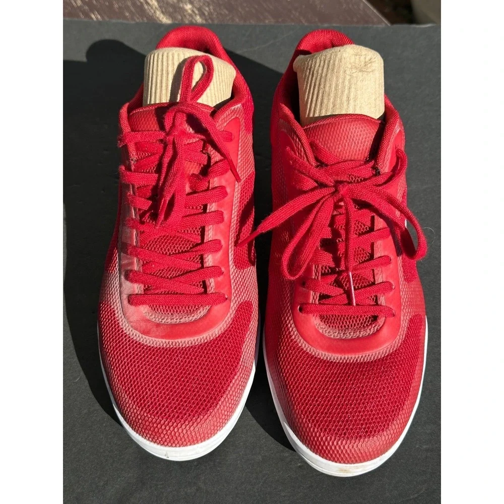 Lacoste Court Minimal‎ Sport Red Mesh Lace Up Sneakers Men's Size 11